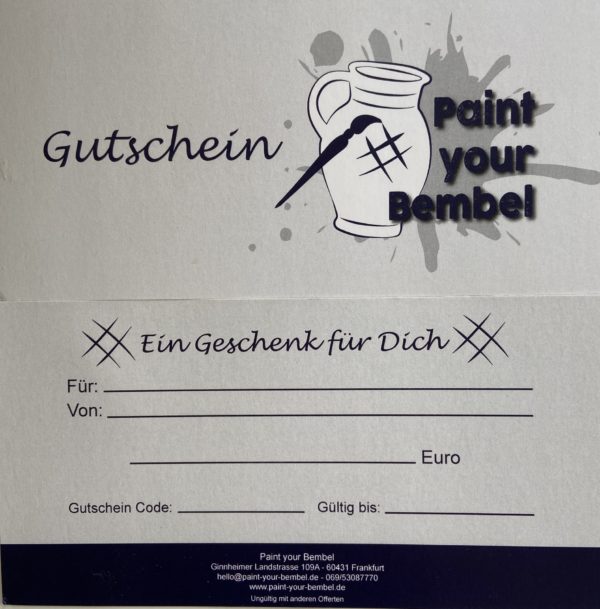 Gutschein Paint your Bembel