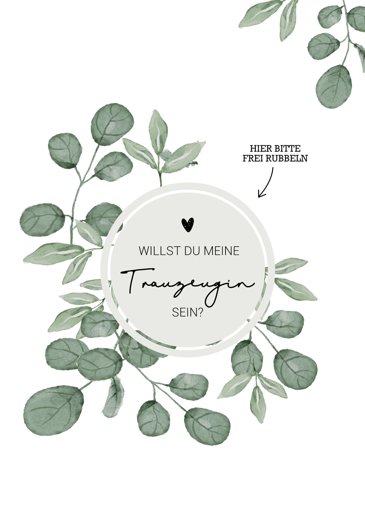 Trauzeugin Rubelkarte