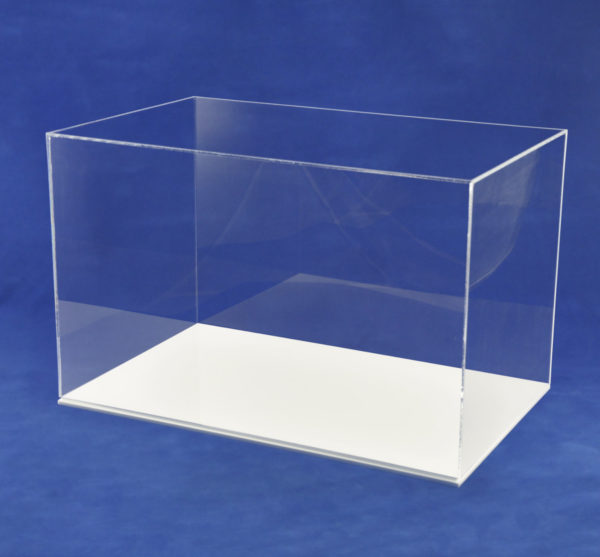 Vitrine Acryl rechteckig weißer Boden