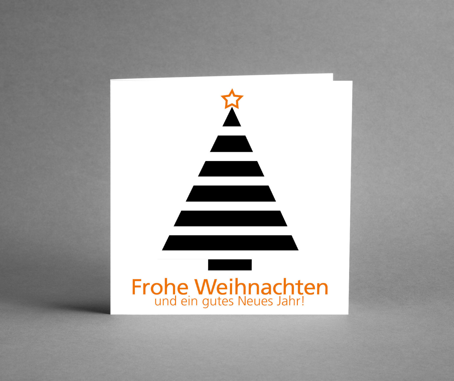 AUFFÄLLIG IN WEISS: Quadratische Weihnachtskarte "Weihnachtsbaum